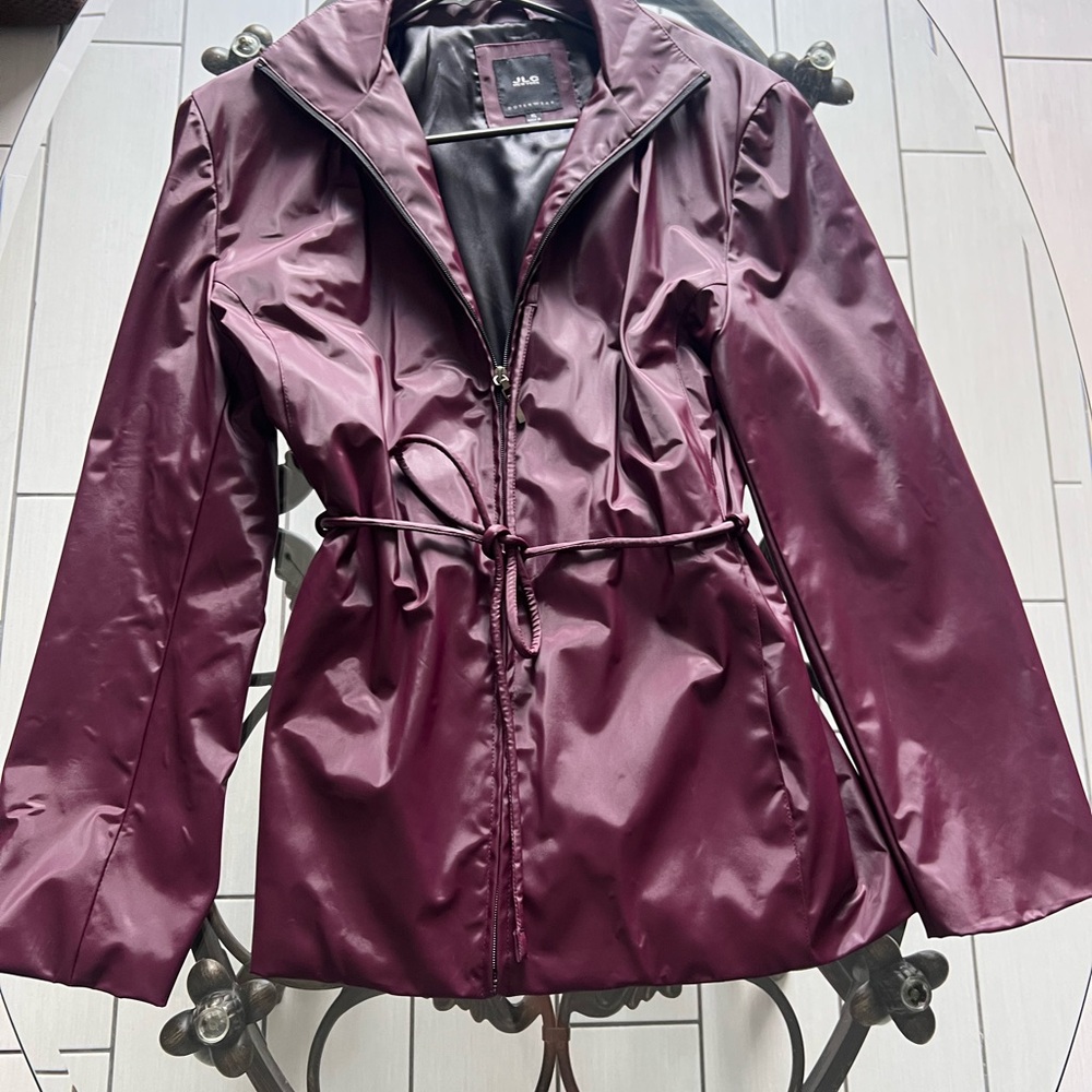 Jennifer Lopez Deep Burgundy Trench Coat
